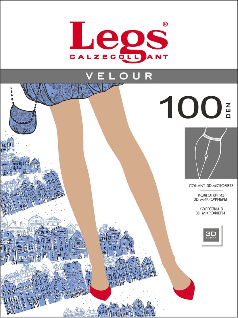 Rajstopy Velour 100 DEN czarny 2