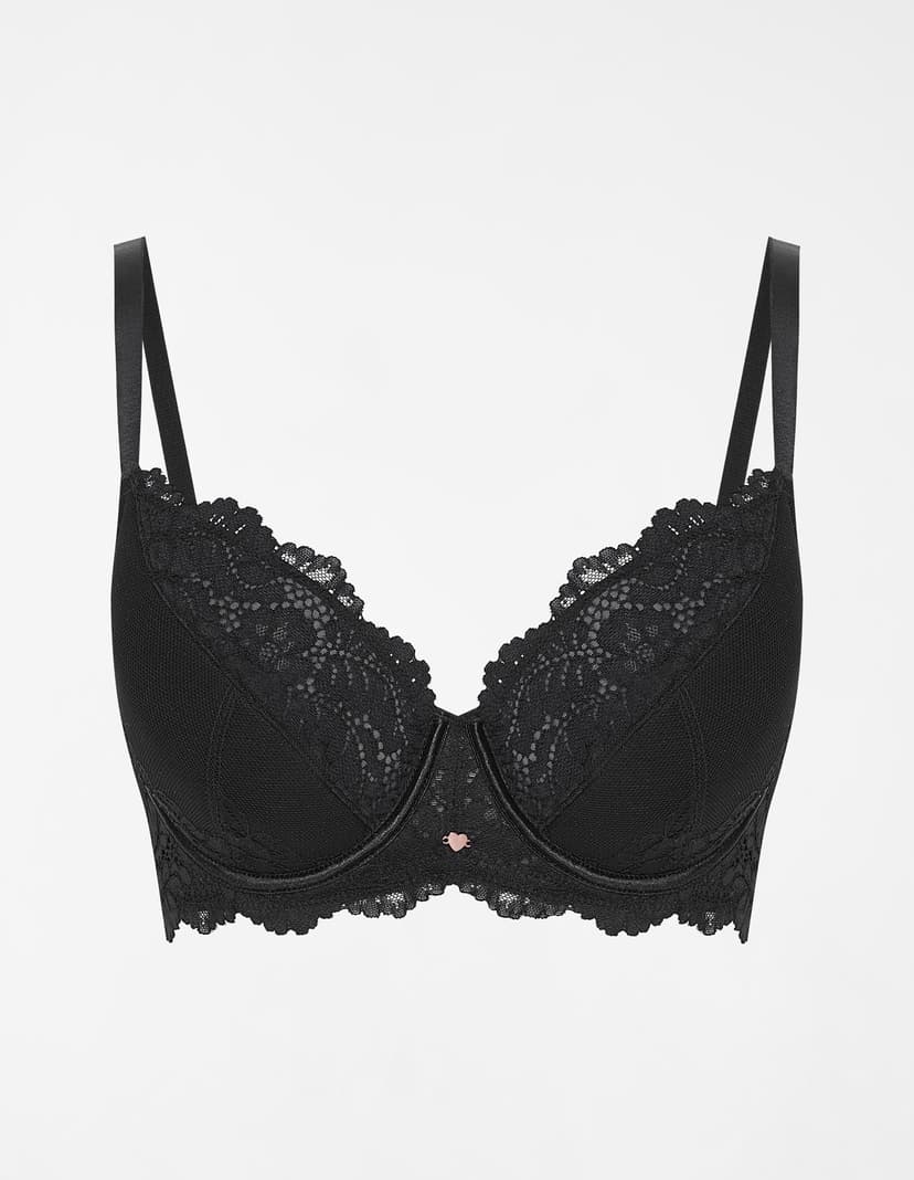 Halb-Gepolsterter BH Sweetheart Schwarz 6