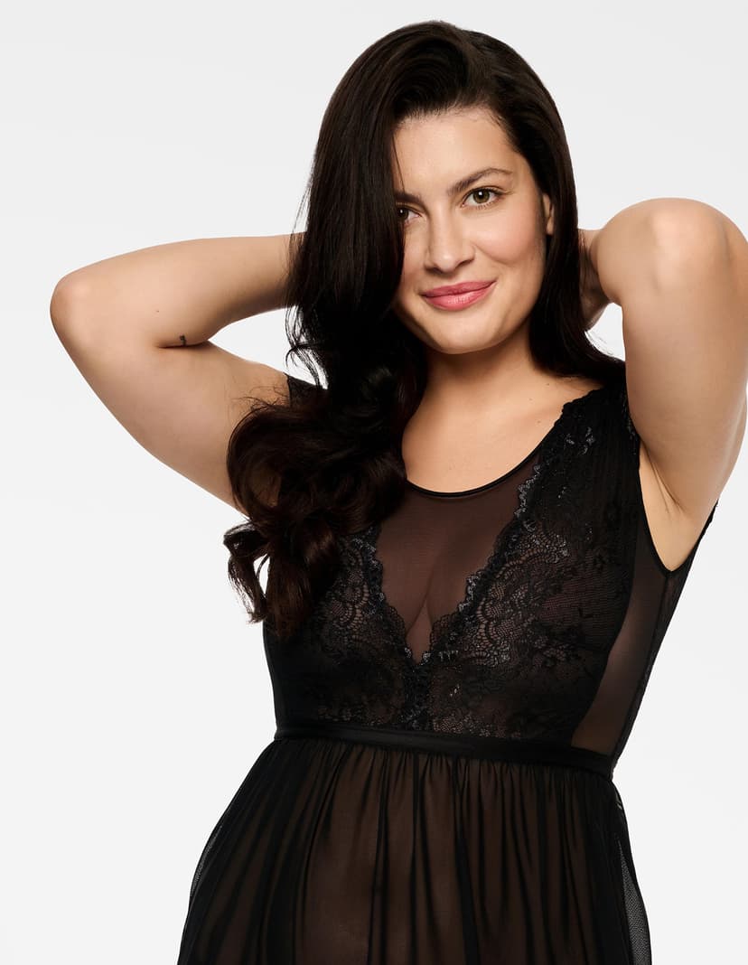 Nightdress Patrizia Black 1