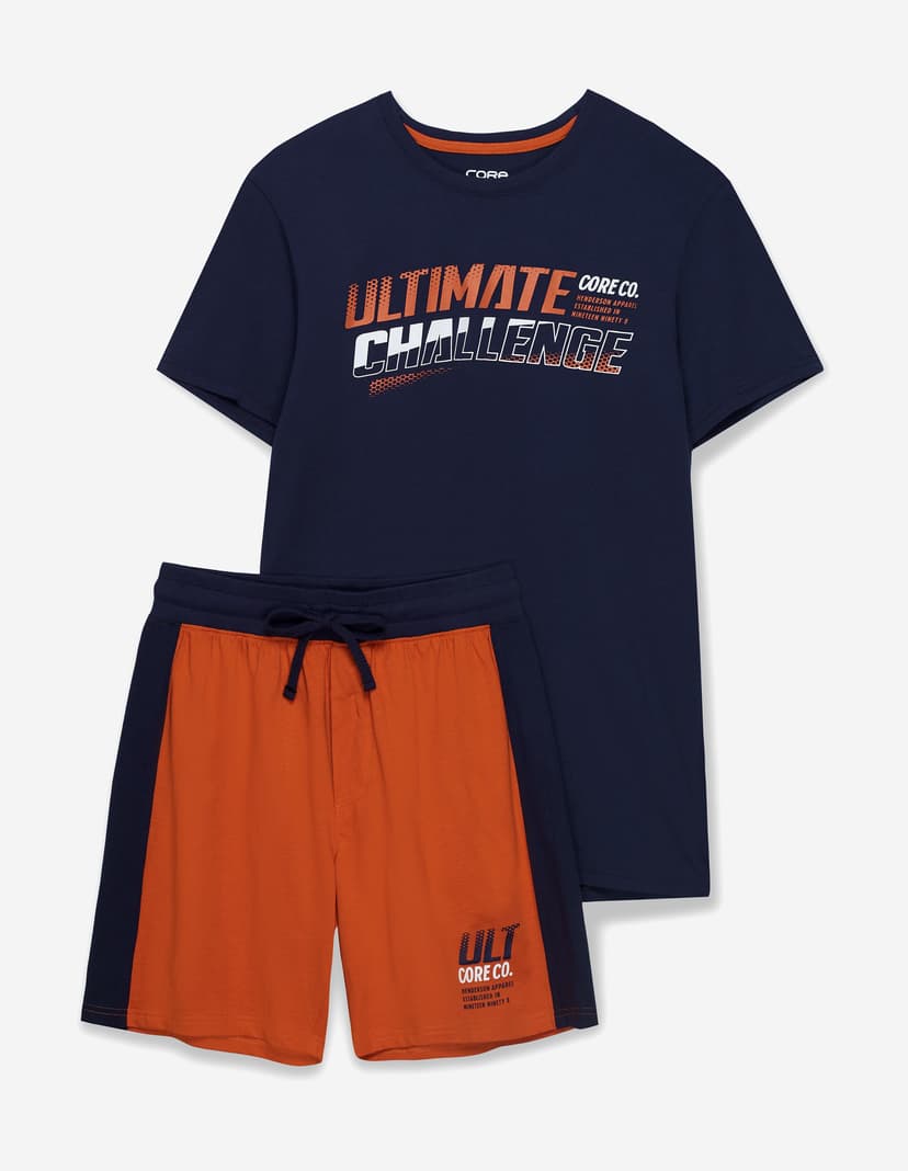 Pyjama Ness Navy-Blau 5