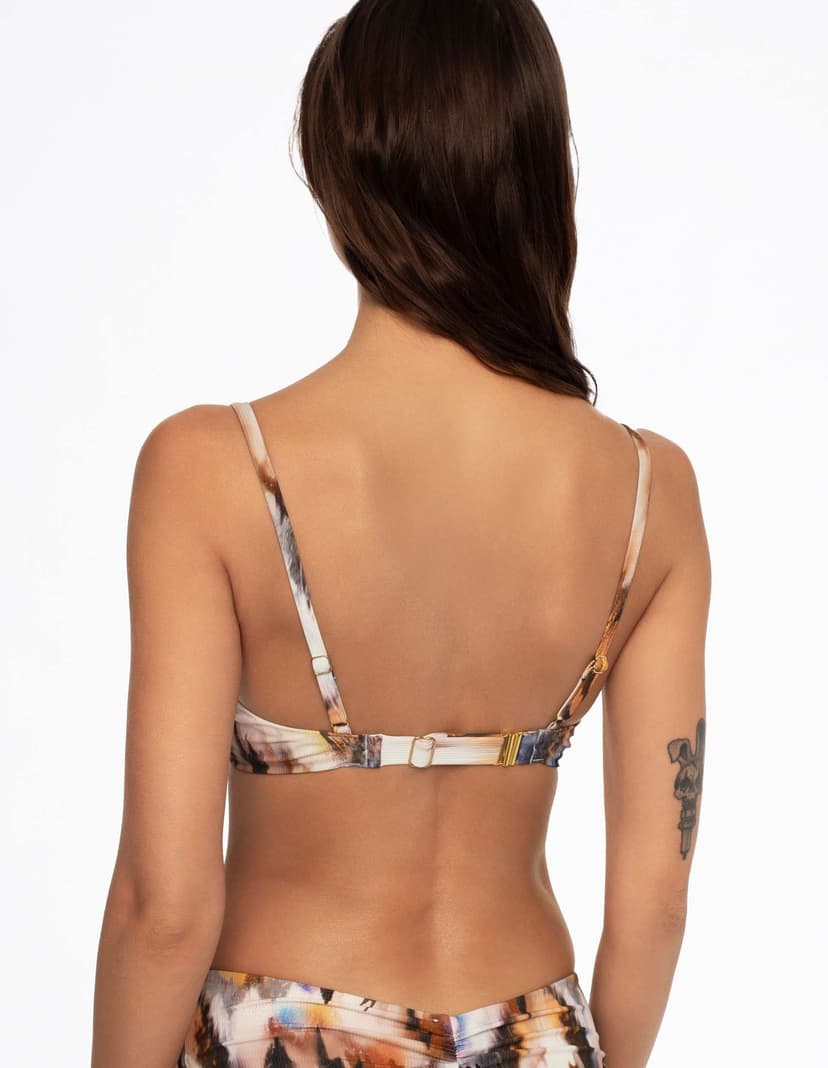 Góra od bikini push-up Adventure brązowy 2