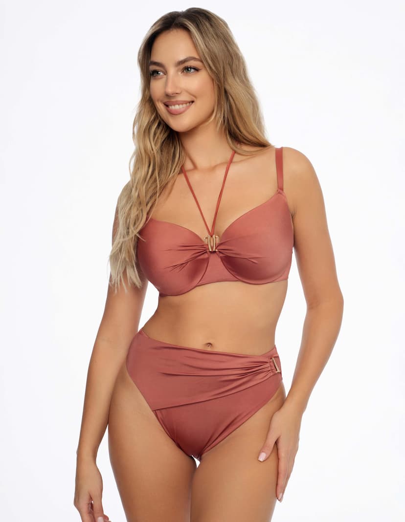 High-waisted bikini bottoms  Thea brown 5