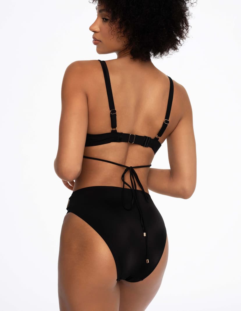 High-waisted bikini bottoms  Thea Black 2