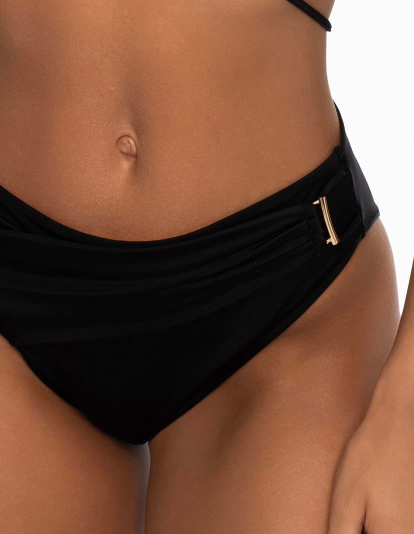High-waisted bikini bottoms  Thea Black 3