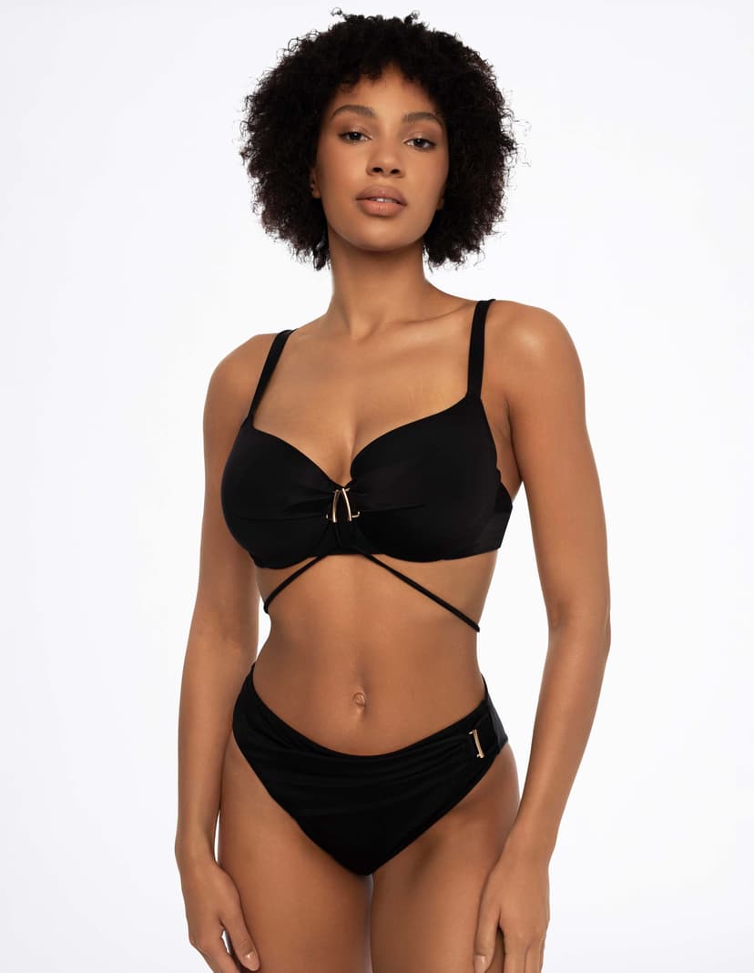 High-waisted bikini bottoms  Thea Black 5