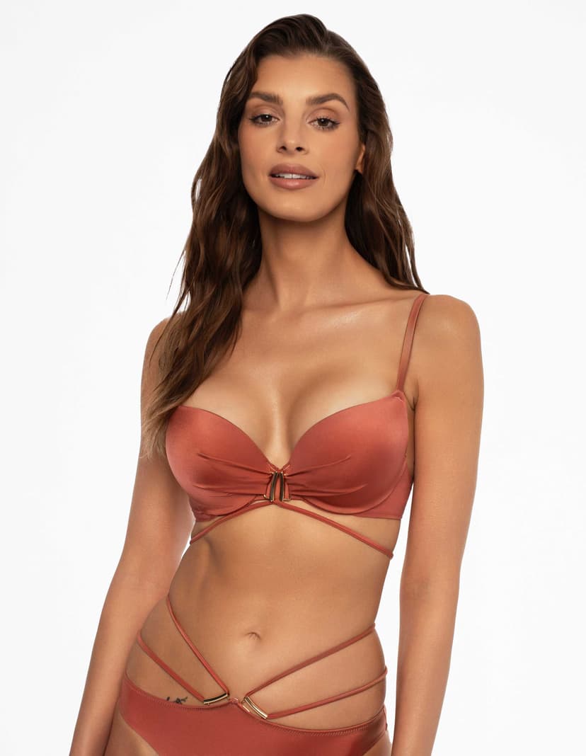Góra od bikini push-up Thea brązowy 1