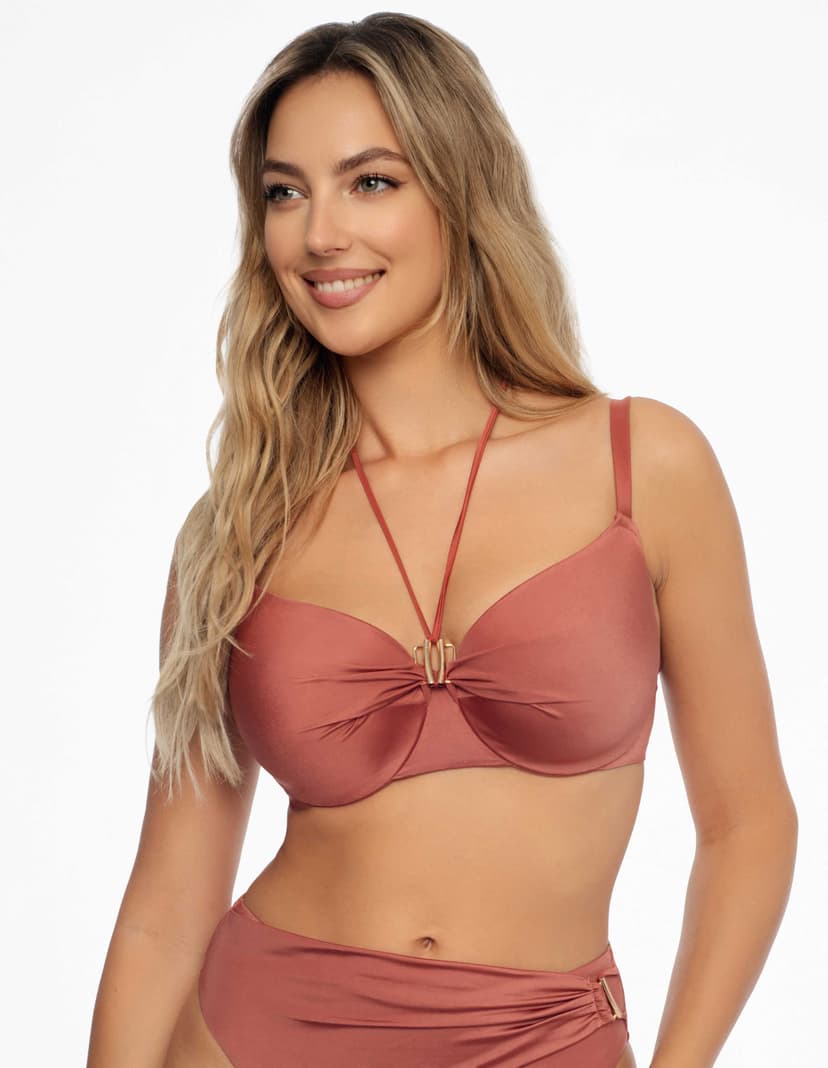Góra od bikini usztywniana Thea brązowy 1