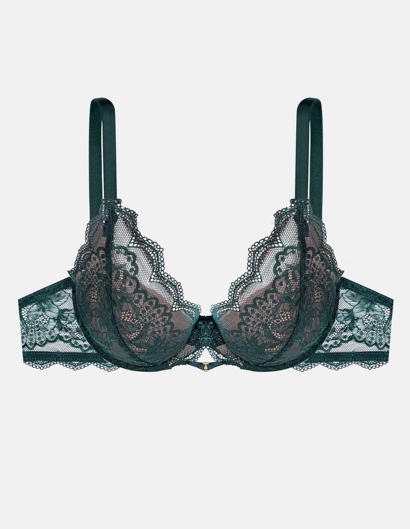 Push-up bra Iskra dark green 6