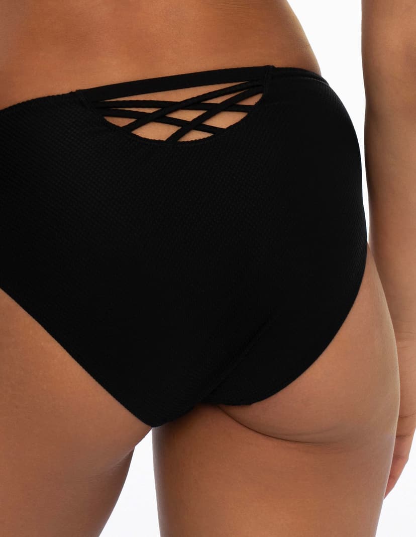 Dół od bikini z wysokim stanem Sunrise czarny 4