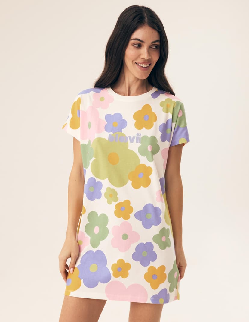 Nightgown Bloovii Flovers White 1