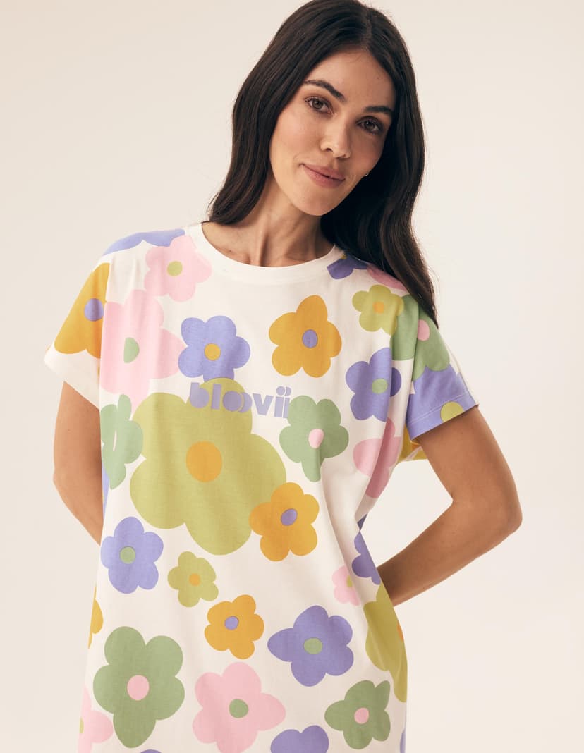 Nightgown Bloovii Flovers White 2