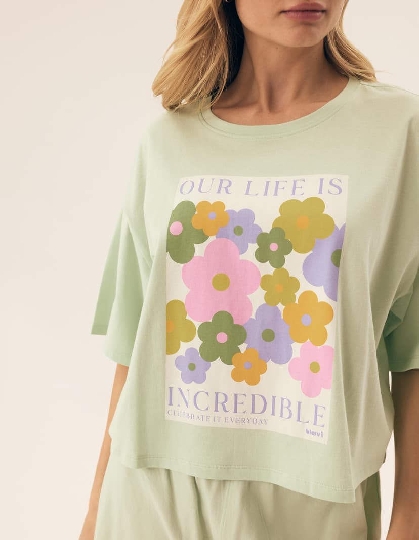 Pyjamas Bloovii Flovers Green 2