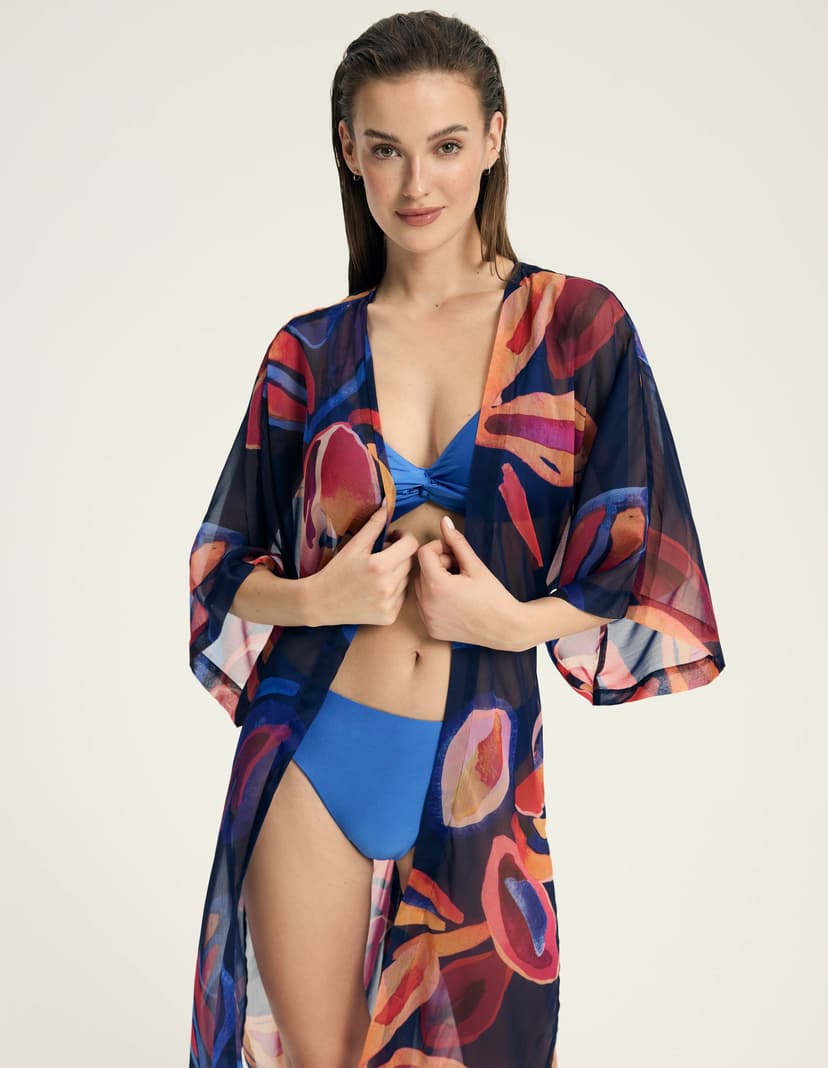 Beach robe Papaya navy 1