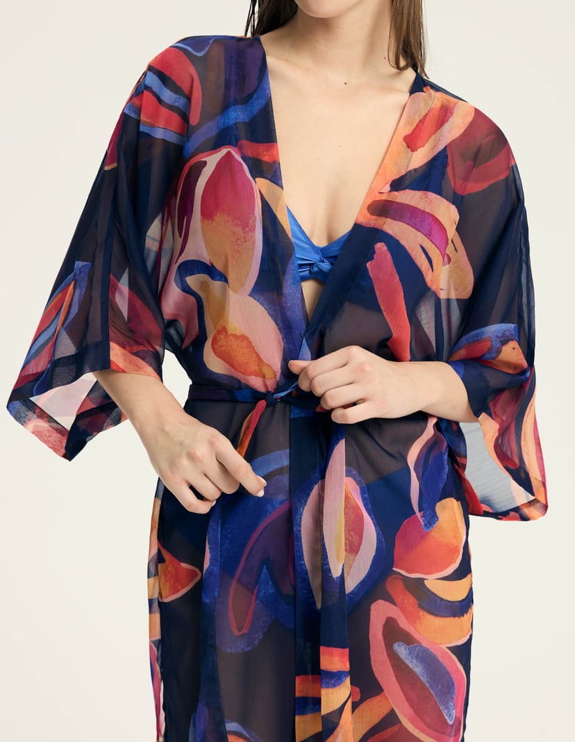 Beach robe Papaya navy 2