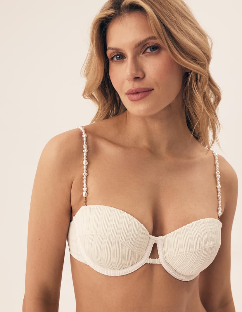 Bikini top push-up Pearl White 4