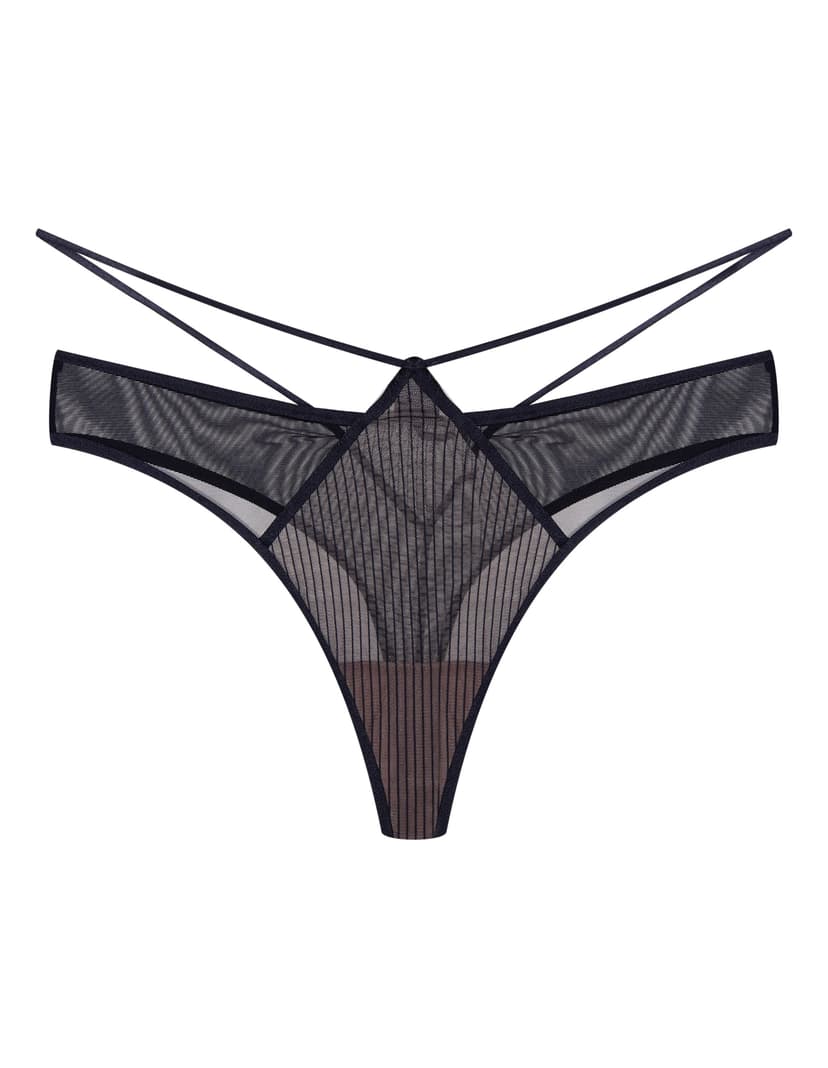 Thongs Brittany black and gold 9