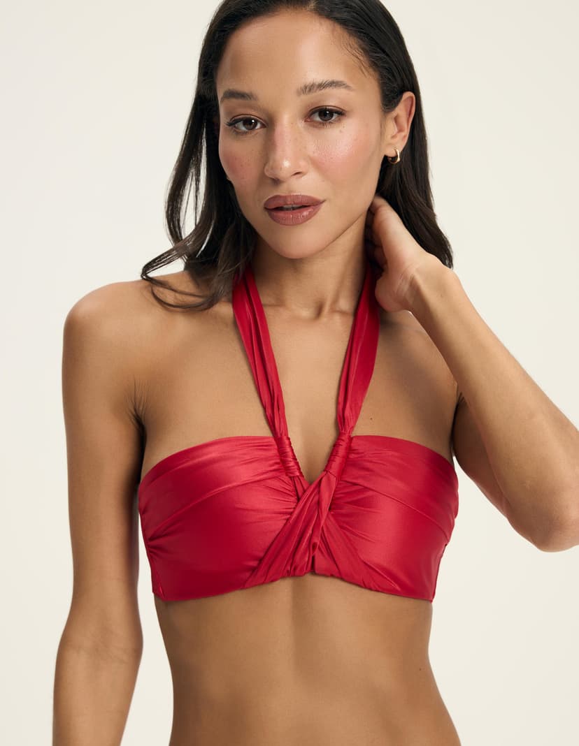 Bikini top bandeau Truffle Red 2