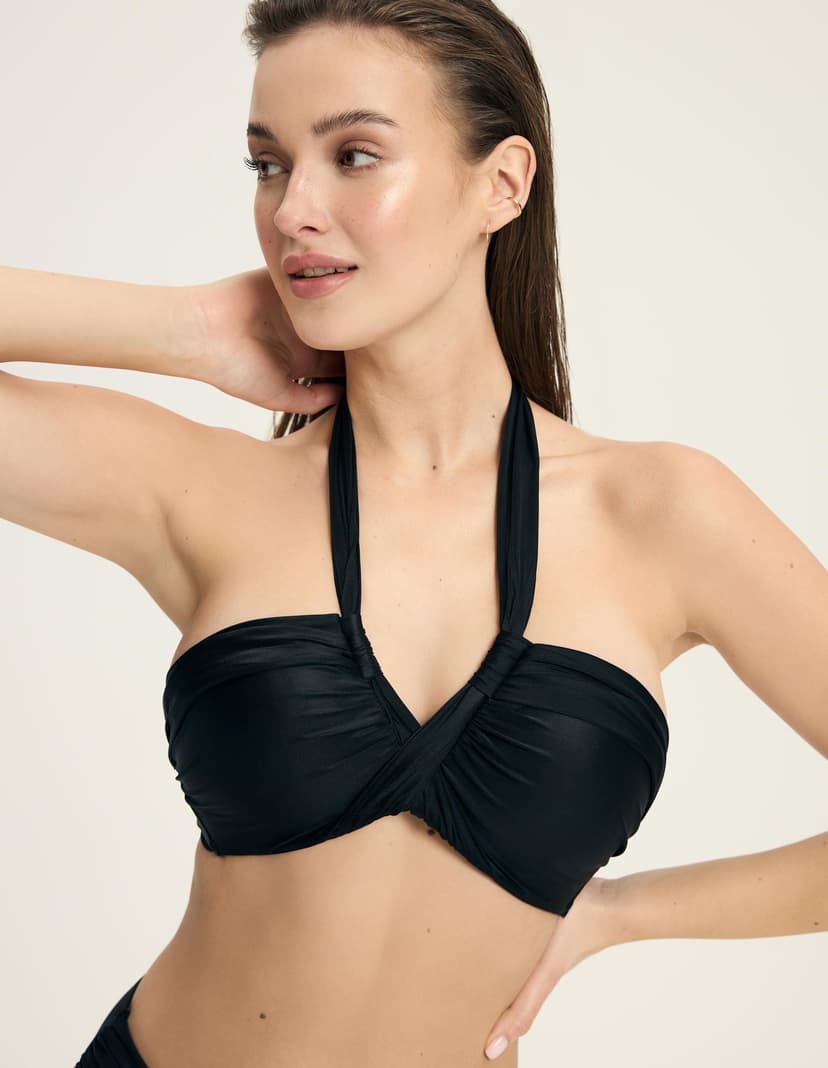 Bikini top bandeau Truffle Black 3