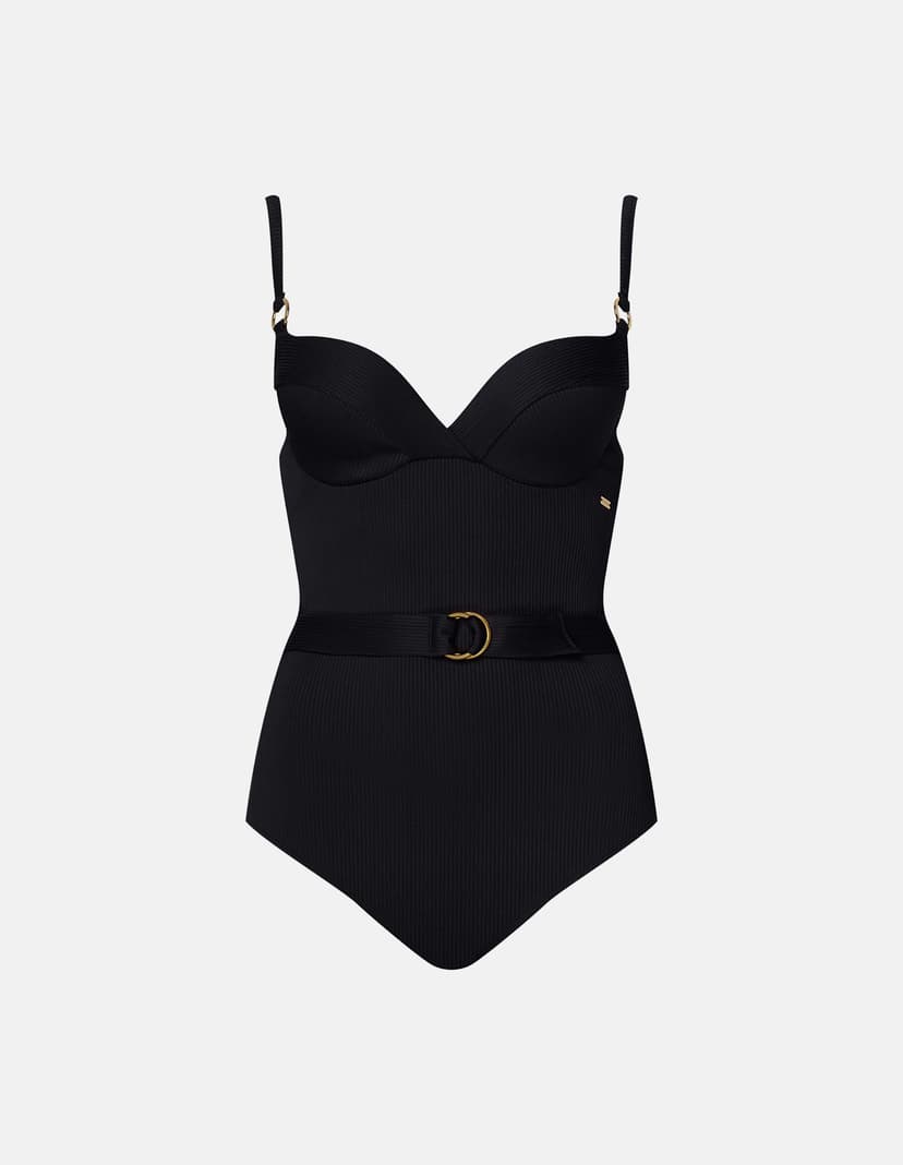 Badeanzug Elegance Schwarz 2