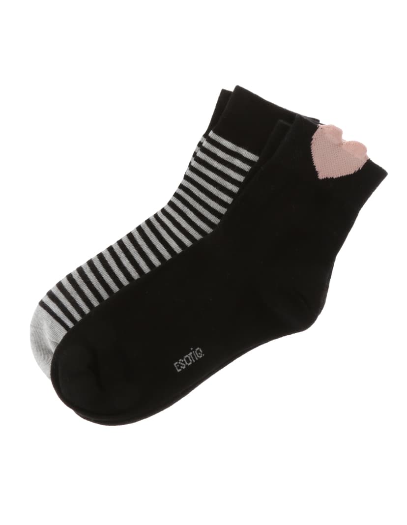 Socken Heart Schwarz 1