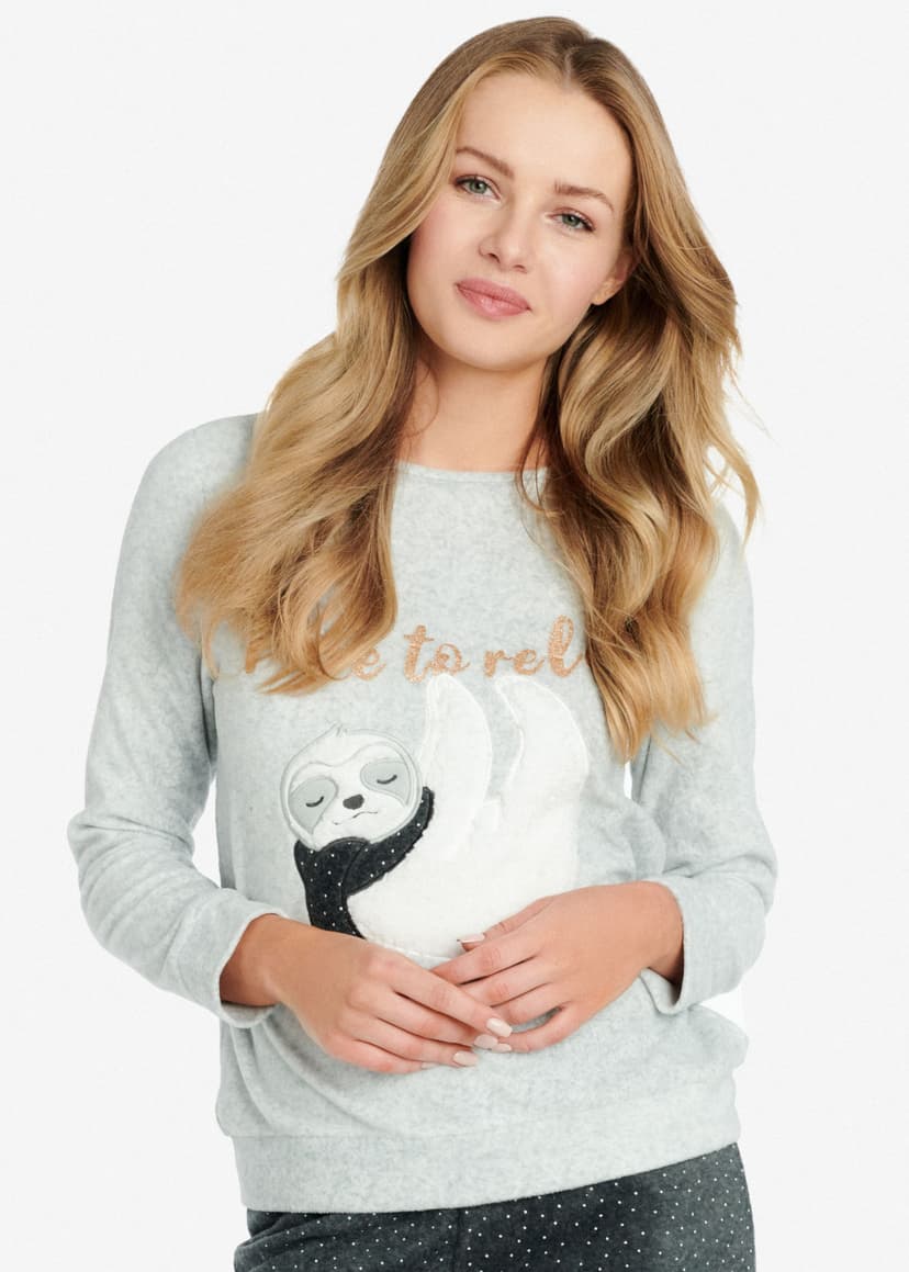 Sweatjacke Drew Hellgrau 1