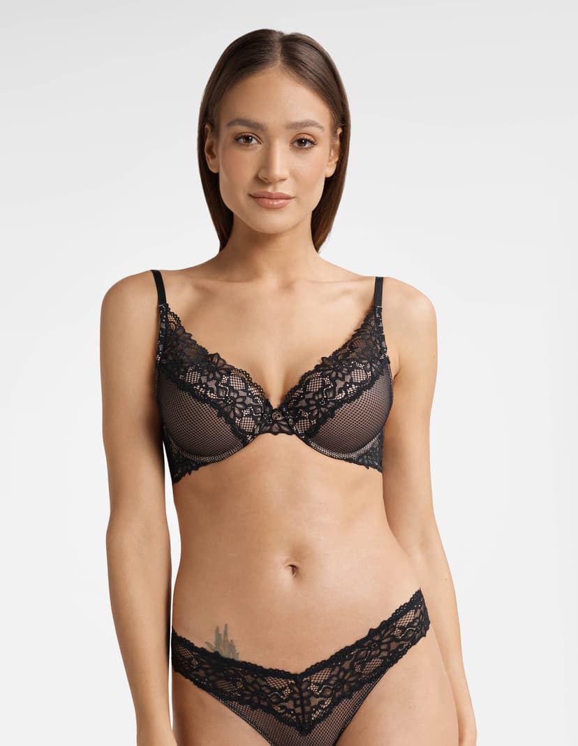 Push-up BH Tiffie Schwarz-und-gold 1