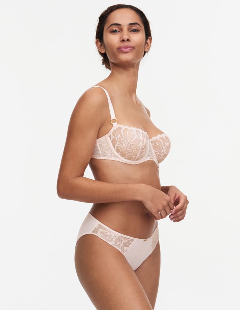 Biustonosz balkonetka fleurs Chantelle różowy 4