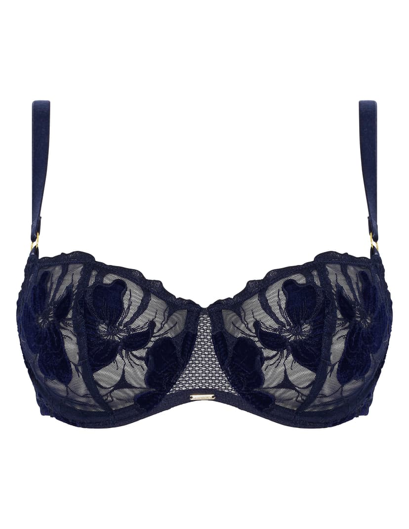 Balkonetka fleurs signature Chantelle granatowy 5