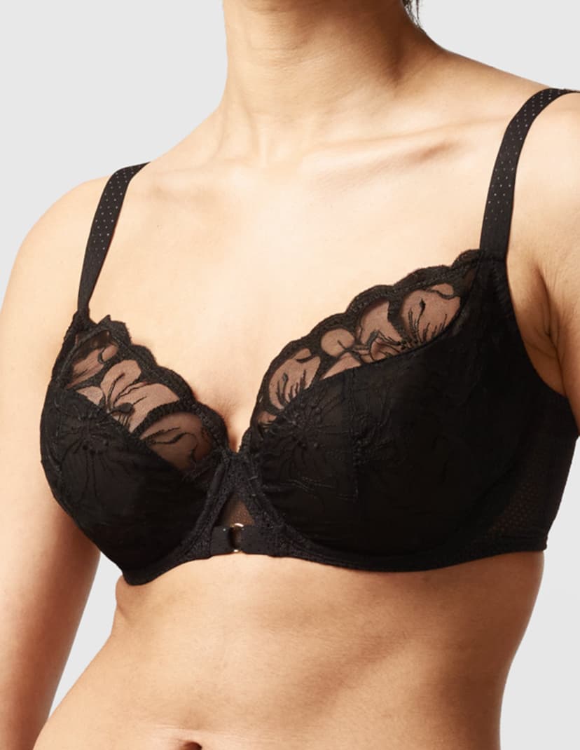 Biustonosz miękki fleurs Chantelle czarny 3