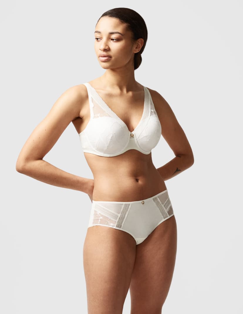 Biustonosz plunge true lace Chantelle kremowy 3