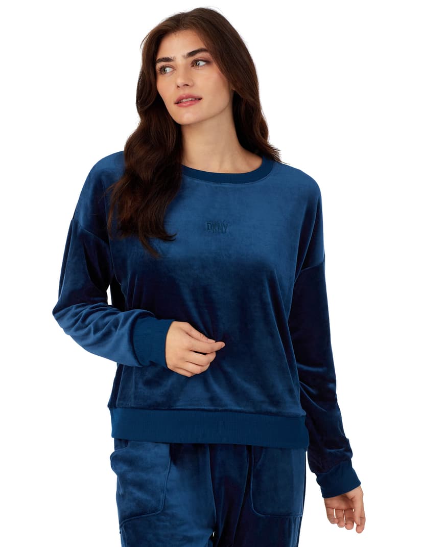 Dresowy luxe plush & jogger lounge set DKNY granatowy 5