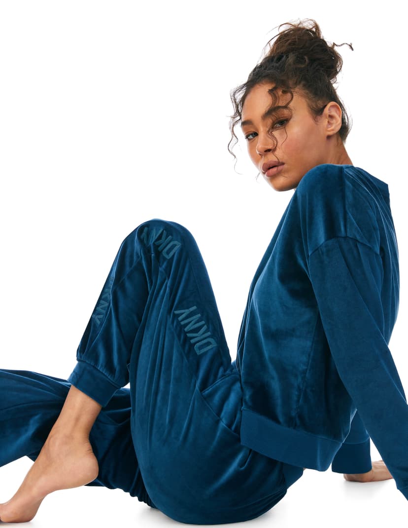 Dresowy luxe plush & jogger lounge set DKNY granatowy 1