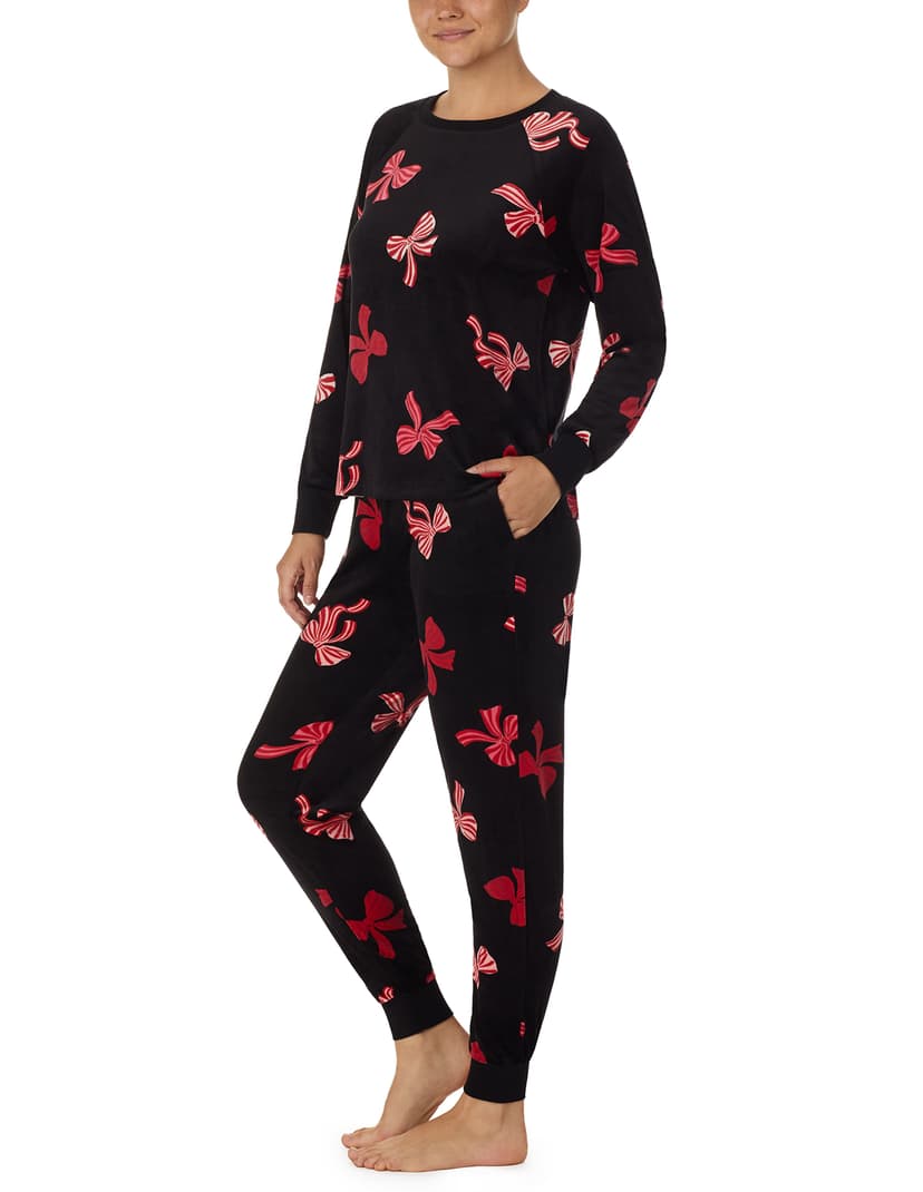 Piżama stretch velour set Kate Spade czarny 2