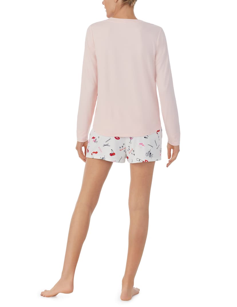 Piżama brushed knit set Kate Spade różowy 2