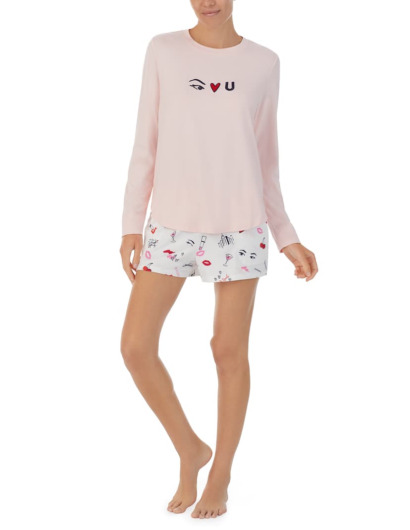 Piżama brushed knit set Kate Spade różowy 1