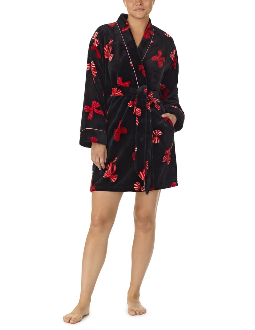 Szlafrok chenille Kate Spade czarny 1