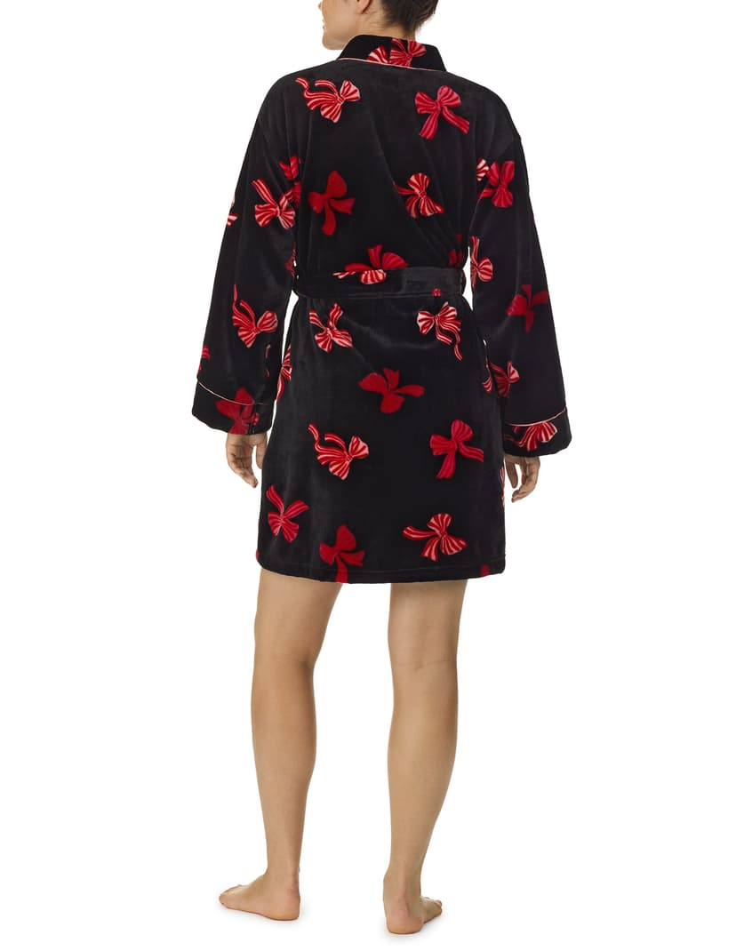 Szlafrok chenille Kate Spade czarny 2