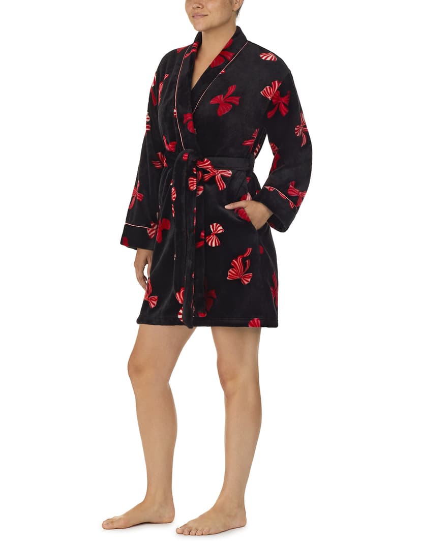 Szlafrok chenille Kate Spade czarny 3