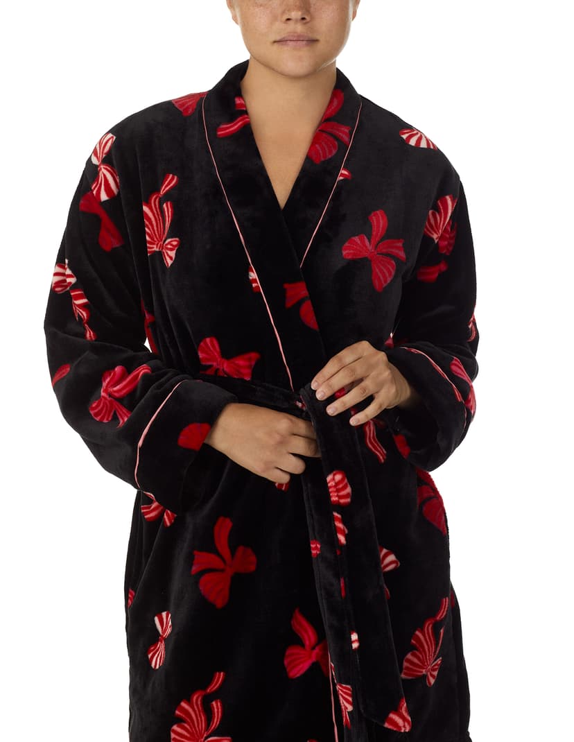 Szlafrok chenille Kate Spade czarny 4