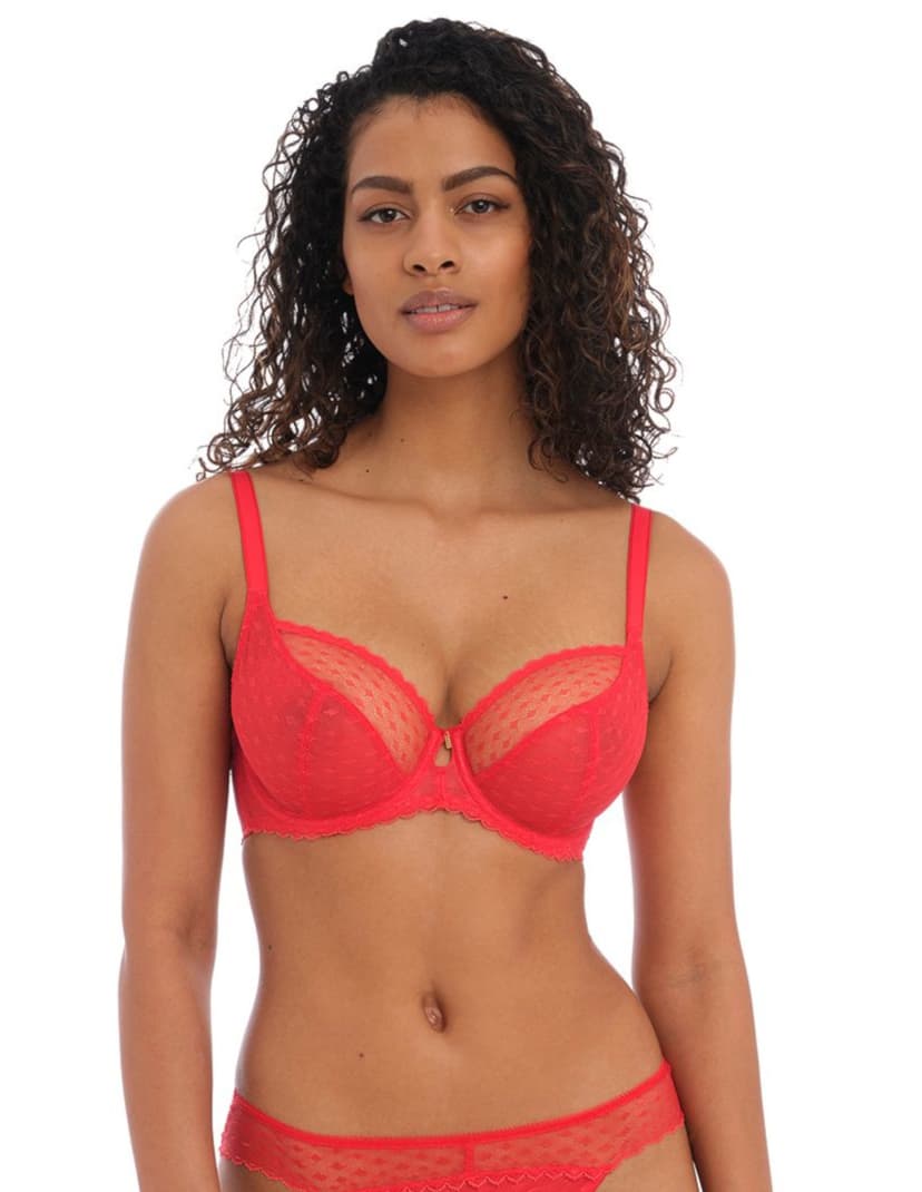 Biustonosz miękki signature plunge Freya czerwony 1
