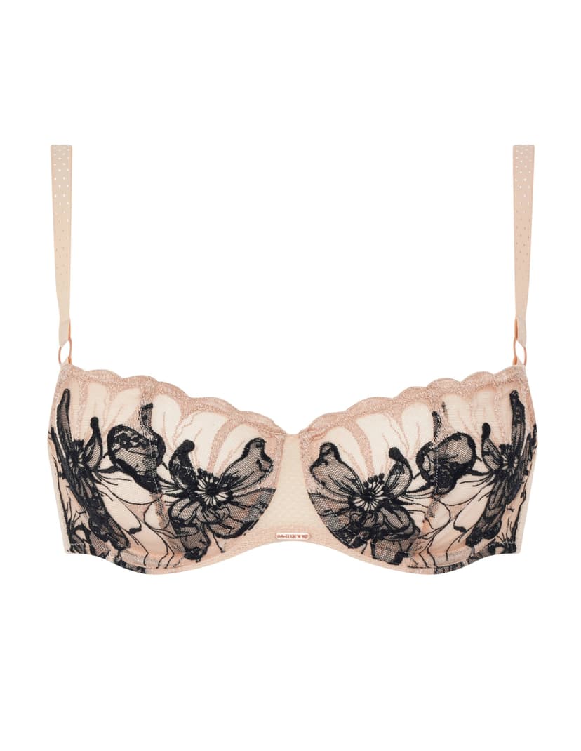 Balkonetka Fleurs Signature Chantelle czarno-złoty 5