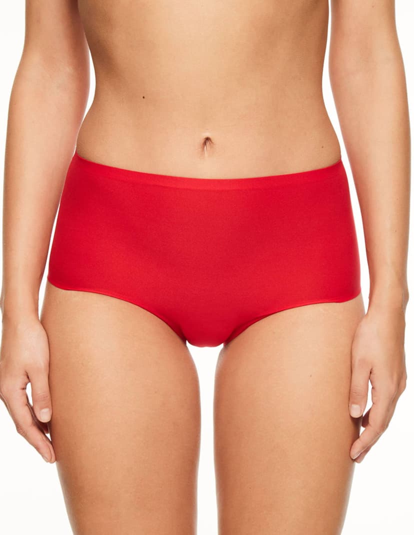 Majtki z wysokim stanem soft stretch Chantelle czerwony 1
