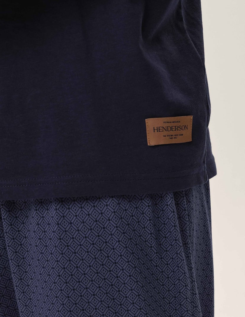 Pyjama Hunt Navy-Blau 4
