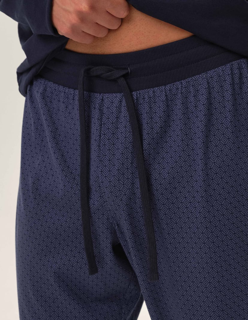 Pyjama Hunt Navy-Blau 6