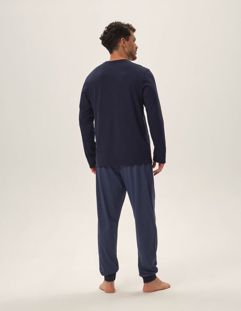 Pyjama Hunt Navy-Blau 7
