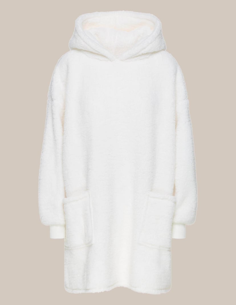 Oversized fleece hoodie Fune cream 10