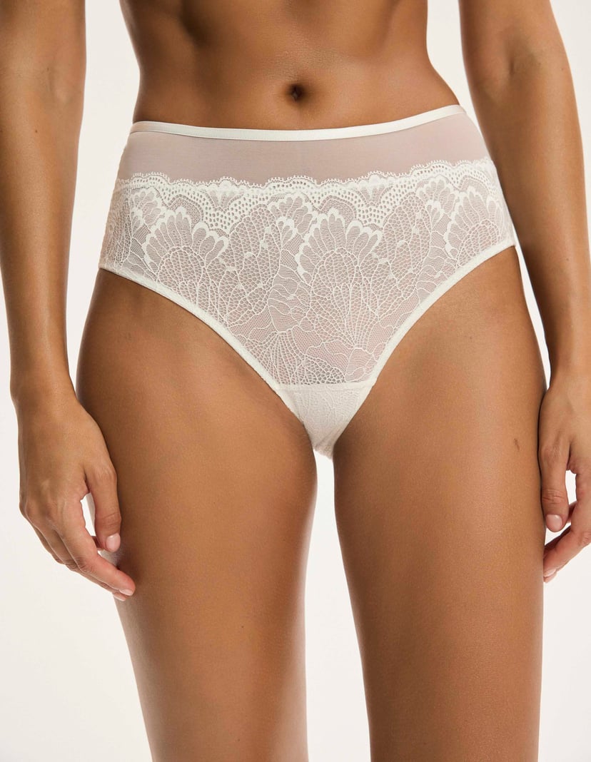 High-waisted panties Crown cream 2