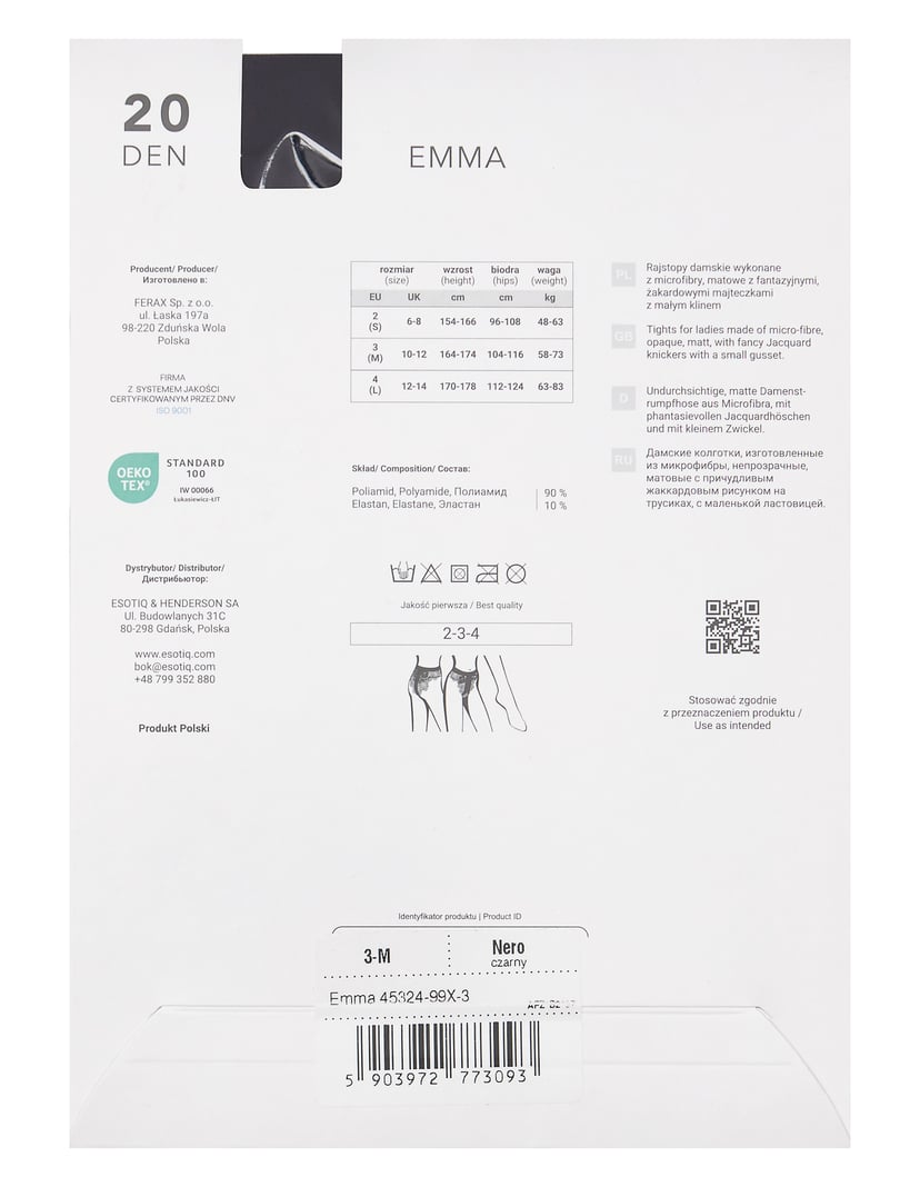 Tights Joanna Krupa Emma 20 DEN Black 7
