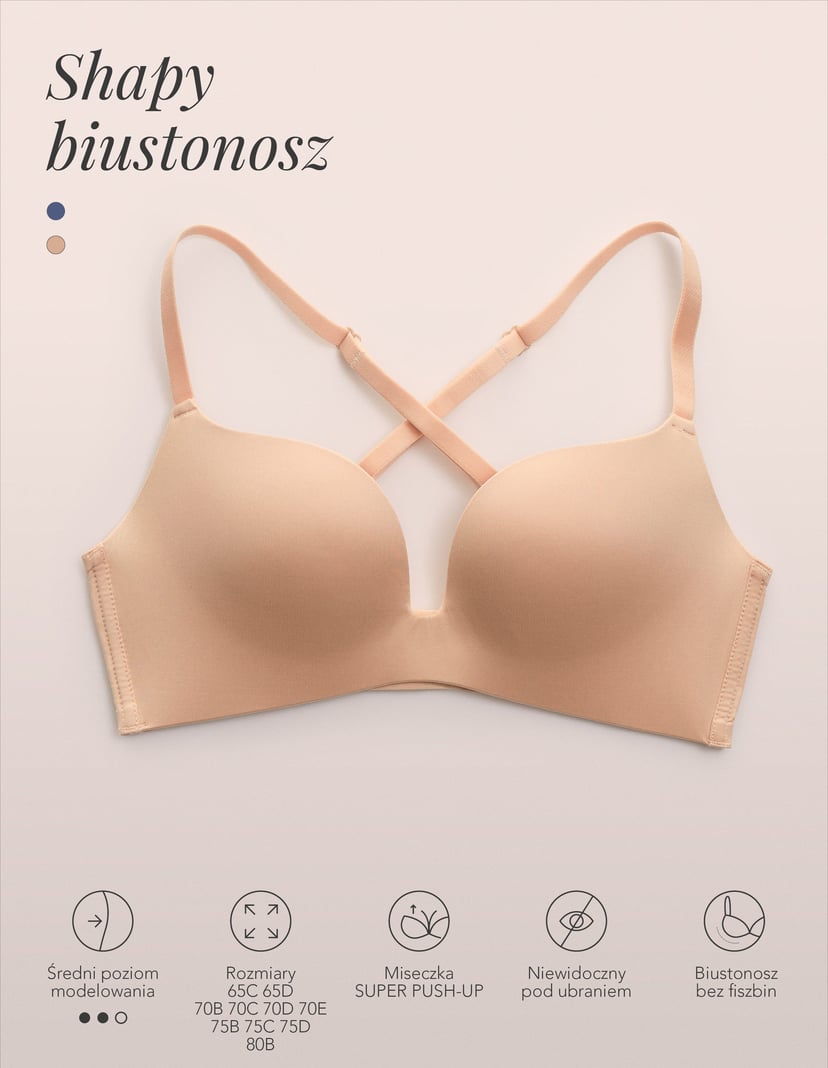 Super push-up bra Shapy Beige 8