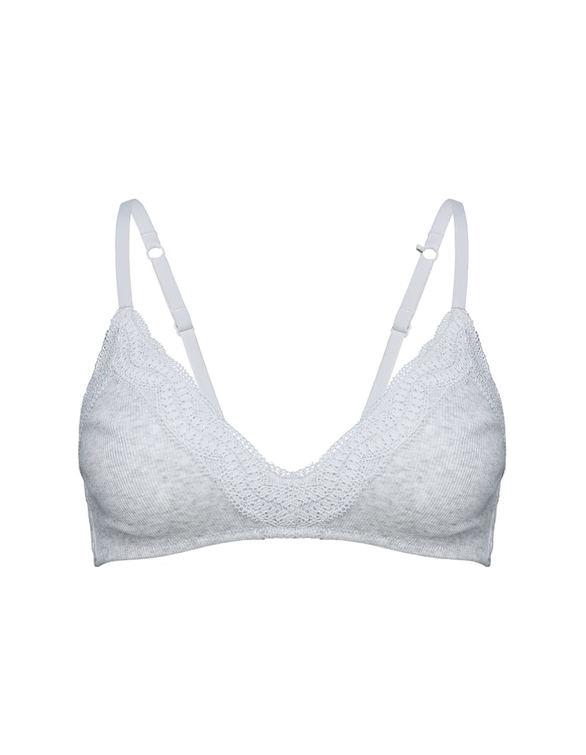 Doux Gray Bra Without Underwire with Cotton and Modal Grey 9